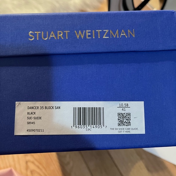 Stuart Weitzman Black Suede Block Heels - Picture 8 of 9